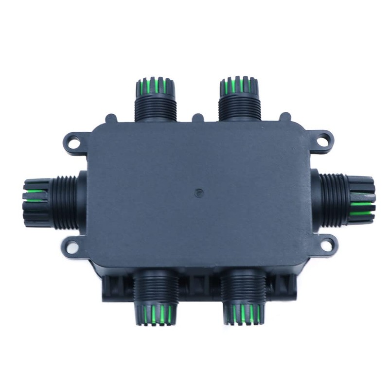 ZONADAH 6-Way IP68 Waterproof Electrical Cable Wire Connector Junction Box