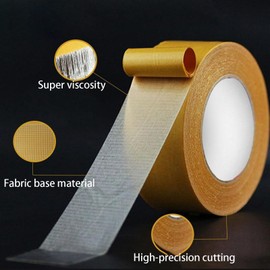 meiguihai 2PCS Heavy Duty Double Sided Fabric Tape,1 Inch X 33ft and 2 Inch X 33ft for Clothes, Pants, Curtains, Carpet, Sofa Covers, Arts,No Sewing Ironingv