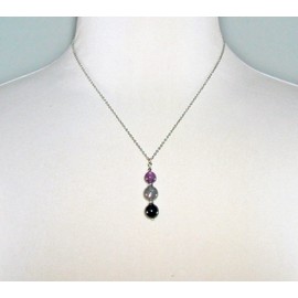 NEGATIVE ENERGY PROTECTION Necklace GENUINE Metaphysical Stones Protect Repel Evil Negativity AMETHYST LABRADORITE BLACK TOURMALINE