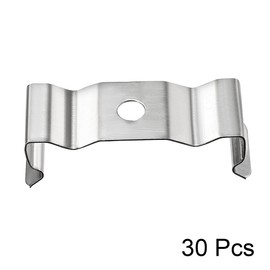 uxcell T8 Clips Bracket Hanger for Integrated Tube Light Fixture, Nickel-plated Manganese Steel, Pack of 30