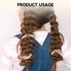 DAWZMR 5 PCS Gold Hair Ties, Ponytail Cuff for Women's