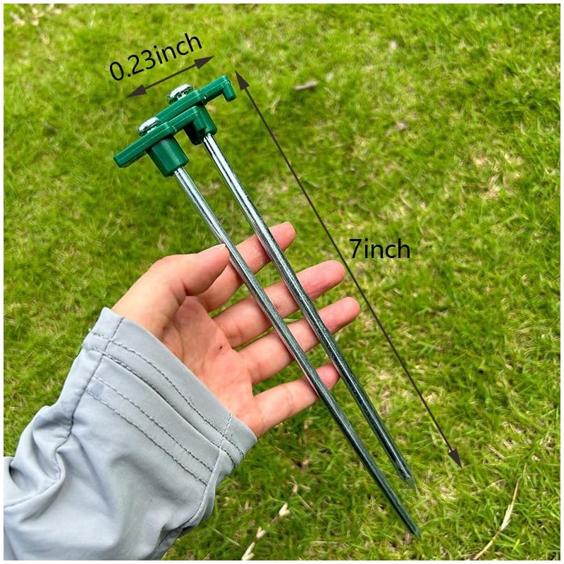 20Pcs Tent Pegs, BetterJonny 7inch Non-Rust Family Pop Up Household,