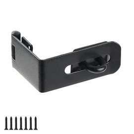 Door Lock Hasp Latch, 90 Degree Solid Iron Safety Packlock Clasp Hasp Lock Latch, Extra Thick Gate Lock Hasp with Screws Brushed Finish (2.24 inch)