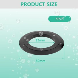 LIAMGUS 5 pcs sink plug rubber seal, bath plug seal, sink seal, Basket Strainer Plug Waste Rubber Washer, for Kitchen Sink Accessories (Convex)