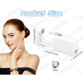 Pack of 4 disposable ear piercing gun, ear piercing gun, with built-in earring studs, asepsis piercing kit, piercing, tool with stud asepsis piercing kit