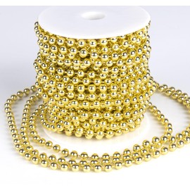 Anstore 15M Christmas Bead Chain, Christmas Bead Garlands for Christmas Wedding Decorations (Red)