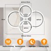 Vloitgol Modern LED Ceiling Light Fixture, 4 Rings Dimmable Flush