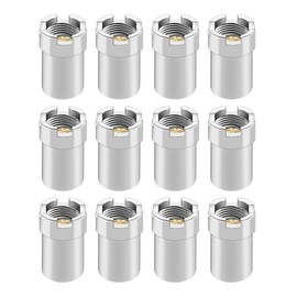 12Pcs Threaded Magnetic Adapter Brass Core Alloy Steel Shell Strong Conductivity Atomizer Adapter