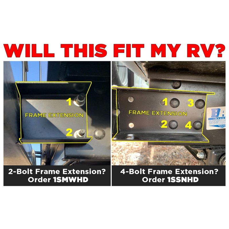 Mount-n-Lock SafetyStruts Heavy Duty RV Bumper Brackets (1SMWHD, MW-Heavy Duty)