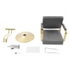Barber Salon Chair, 360° Swivel, Stainless Steel, 440lbs Load