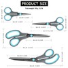 Asdirne Teflon Coating Scissors Set of 4, Non-Stick Scissors All