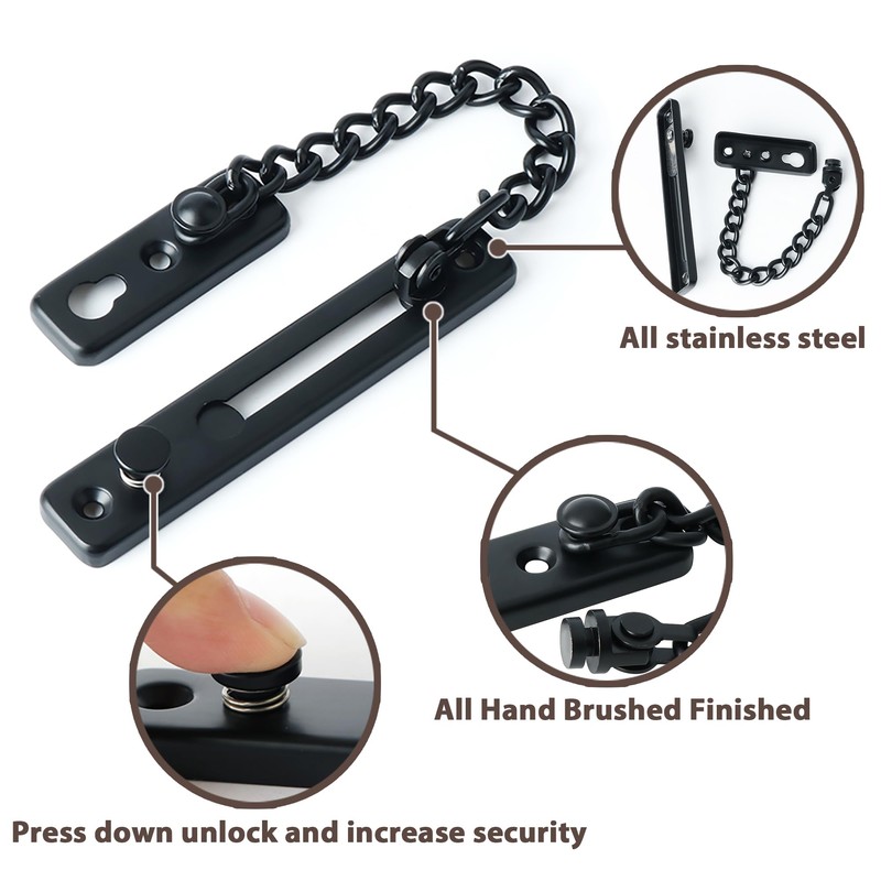 Alise Chain Door Guard Lock,Door Chain Locks with Safety Spring