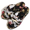 Basics PT-2293 Women's Heel Slippers, Stylish, Rococo Style, Flowers, Rose,