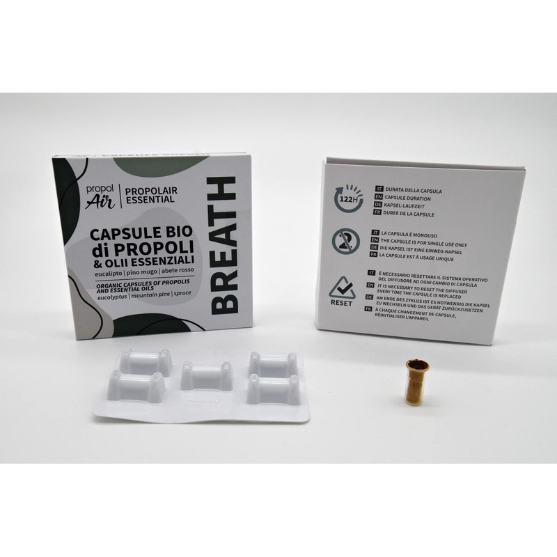 Breath - Propolis Capsules BIO with Essential Oils: Eucalyptus, Mountain