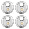 Guliffen Keyed Alike Discus Padlocks,Stainless Steel Disc Padlock with Same