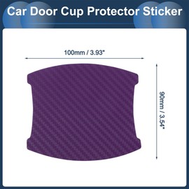 INFINAUTO 3D Car Door Handle Scratch Protector, 90x100mm Car Door Handle Protective Film Purple, 4 Pcs