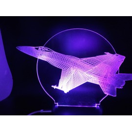 Fighter Jet Led 3d Illusion lamp Planes Christmas gift night light