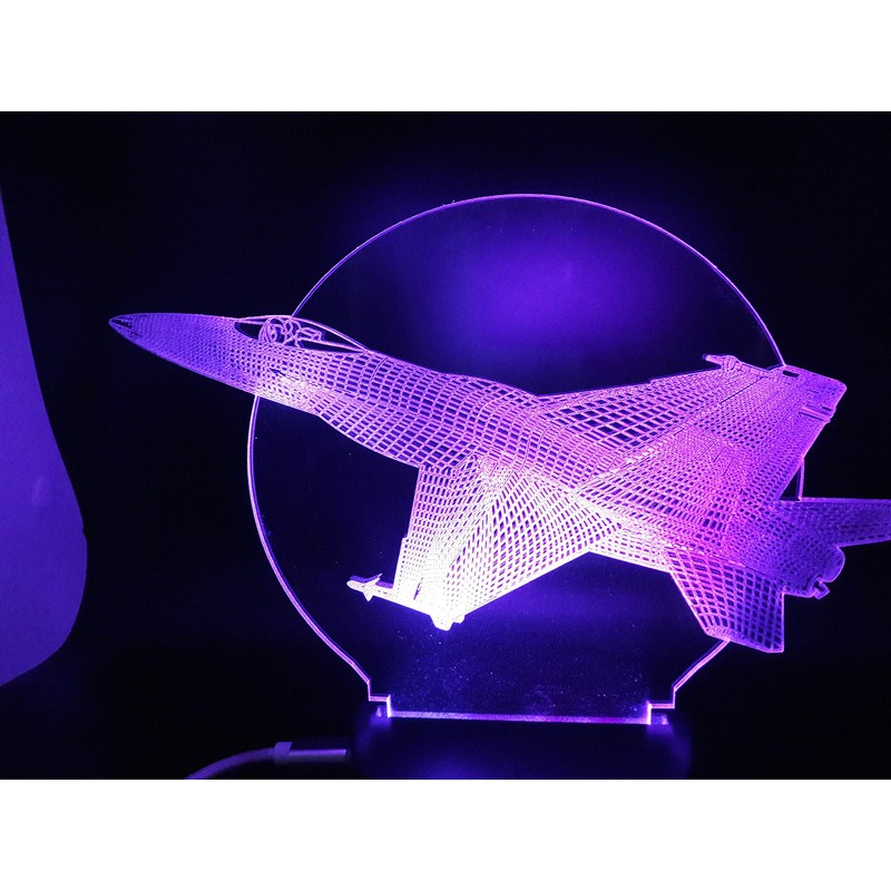 Fighter Jet Led 3d Illusion lamp Planes Christmas gift night