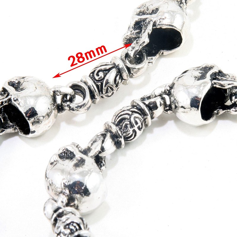 Double K Heavy Strong Biker Skull Key Jean Wallet Chain