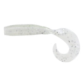 Yamamoto Gary Single Tail Grub 4", Blue Pearl w/ large silver