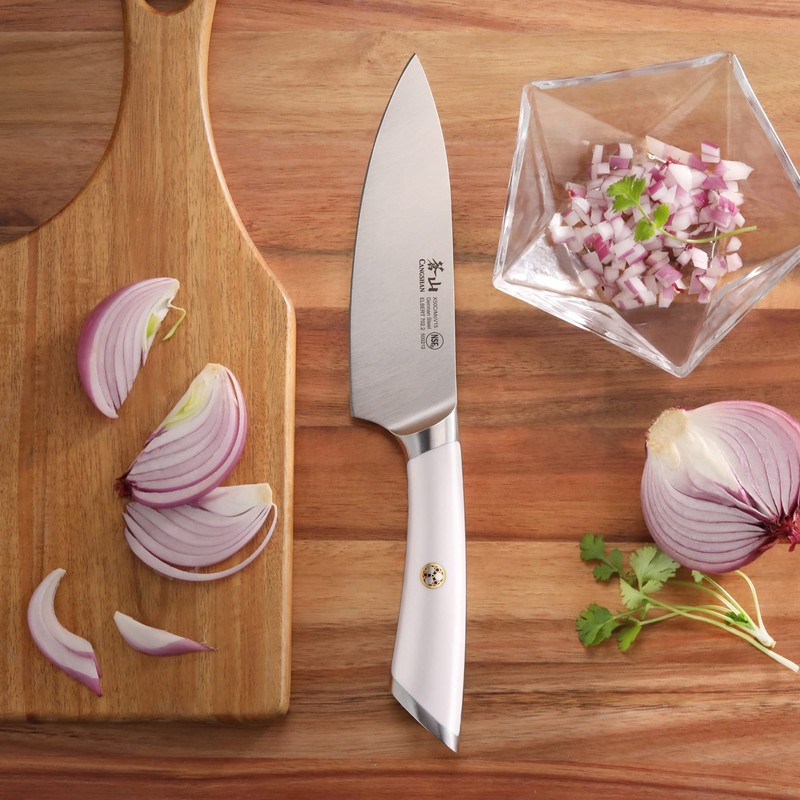 Cangshan ELBERT Series German Steel Forged Chef's Knives (White, 6-Inch)