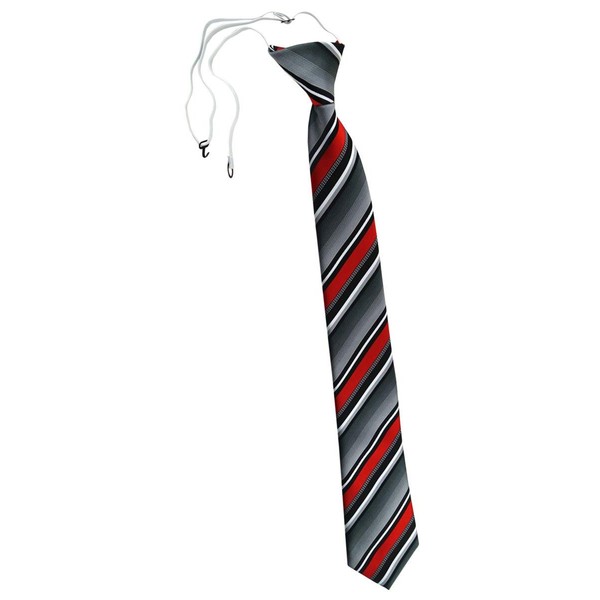 TigerTie Security Tie in Striped - Pre-tied with Elastic Band,