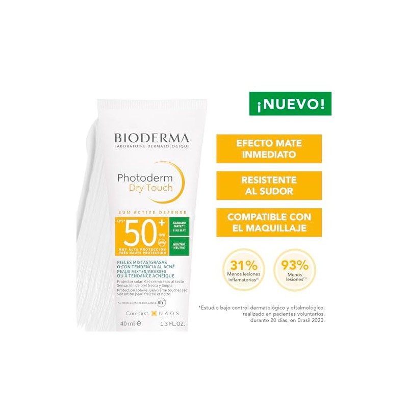 Bioderma, Protector Solar en Gel, Photoderm Dry Touch Tono Neutro,