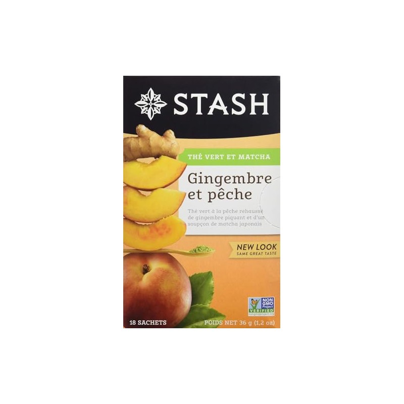 Stash Ginger Peach Green Tea with Matcha - 18 Count