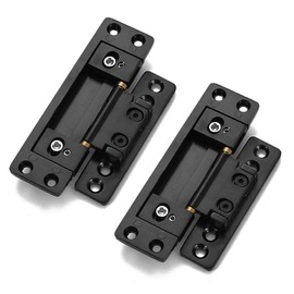 Hidden Door Hinge, 5 Inch Ultra-Thin Hidden Hinges, Narrow Frame Door Butt Hinge, Rebate Hinge for Secret Door, Zinc Alloy, Black (2 Pack)