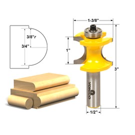 YONICO 13117 3/4-Inch Bead Bullnose Router Bit 1/2-Inch Shank