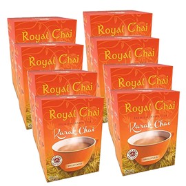 Royal Chai Karak Chai Sweetened 200g (Pack of 8) – Premium Instant Tea – Karak Tea – Natural – Instant Karak Indian Tea