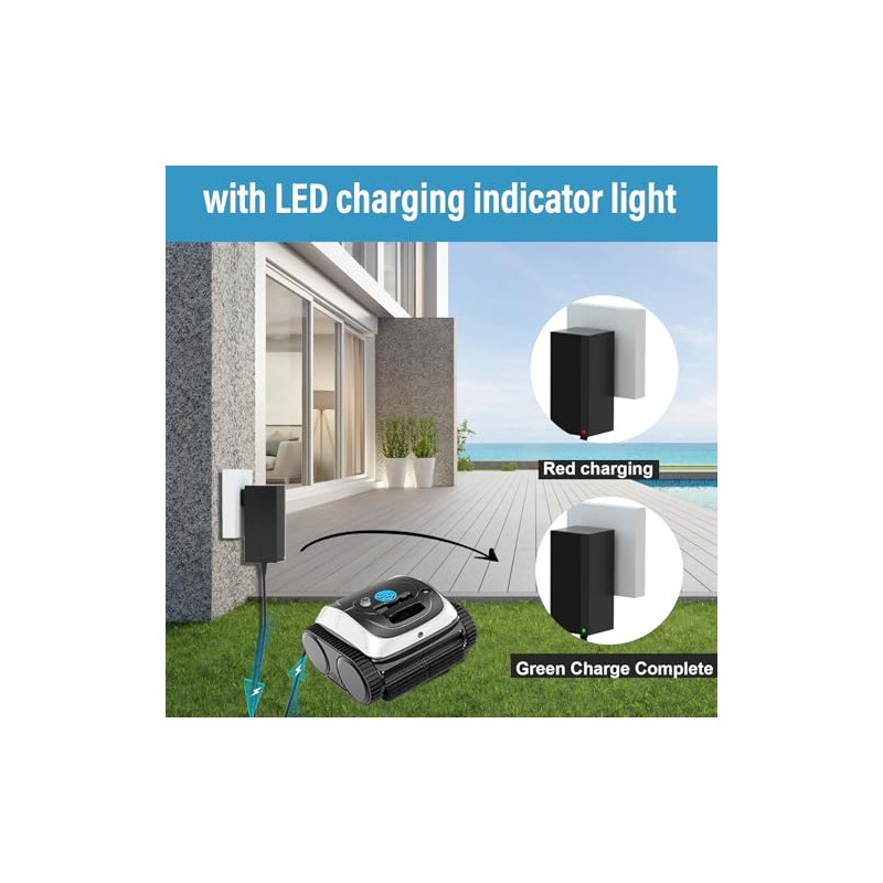 25.2V Charger for Wybot C1 Robotic Pool Vacuum Cleaner