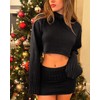 OZICERD Knit Bodycon Mini Skirts for Women High Waisted Fold