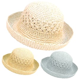 JMC Trading Company Ladies Sun HAT with Turn UP Brim Beige