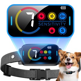 SLAYKAM Bark Collar For Large Medium Dogs Ultrasonic Dog Deterrent Device