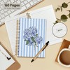 Wheatwin Blue Hydrangea Notebook Journal, Floral Hydrangea Gift for Women