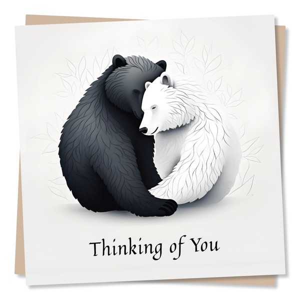 Beautiful Hugging Bears Thinking of You Card - Special Card