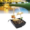 Tabletop Waterfall Fountain 3 Tier Lotus Leaf LED Light Circulating