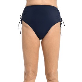 Maxine Of Hollywood Women's Standard Side Tie Mid Waist Swimsuit Bottom, Indigo, 8