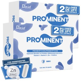 PROMINENT IMMU Probióticos y Prebióticos Suplemento Alimenticio Caja de 60 Días