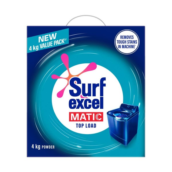 Surf Excel Matic Top Load Detergent Powder, 3 Kg + 1 kg Free