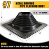 VIVIDA #7 Silicone Metal Roof Pipe Boot, High Temp Flexible