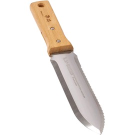 NISAKU NJP650 The Original Hori Hori Namibagata Japanese Stainless Steel Weeding Knife, 7.25-Inch Blade