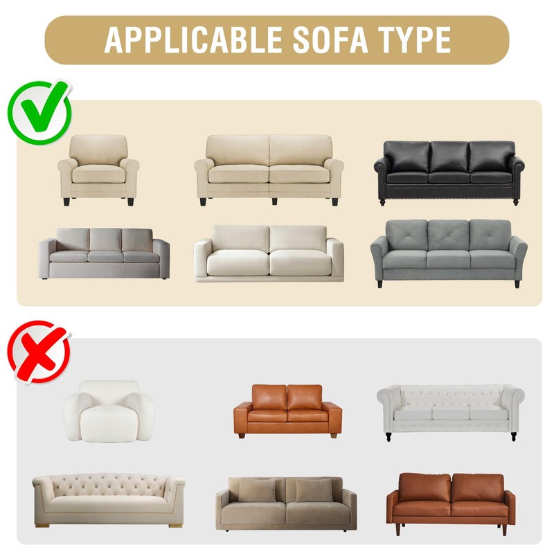 H.VERSAILTEX Jacquard Sofa Slipcover with Waterproof Seat Furniture Protector 1