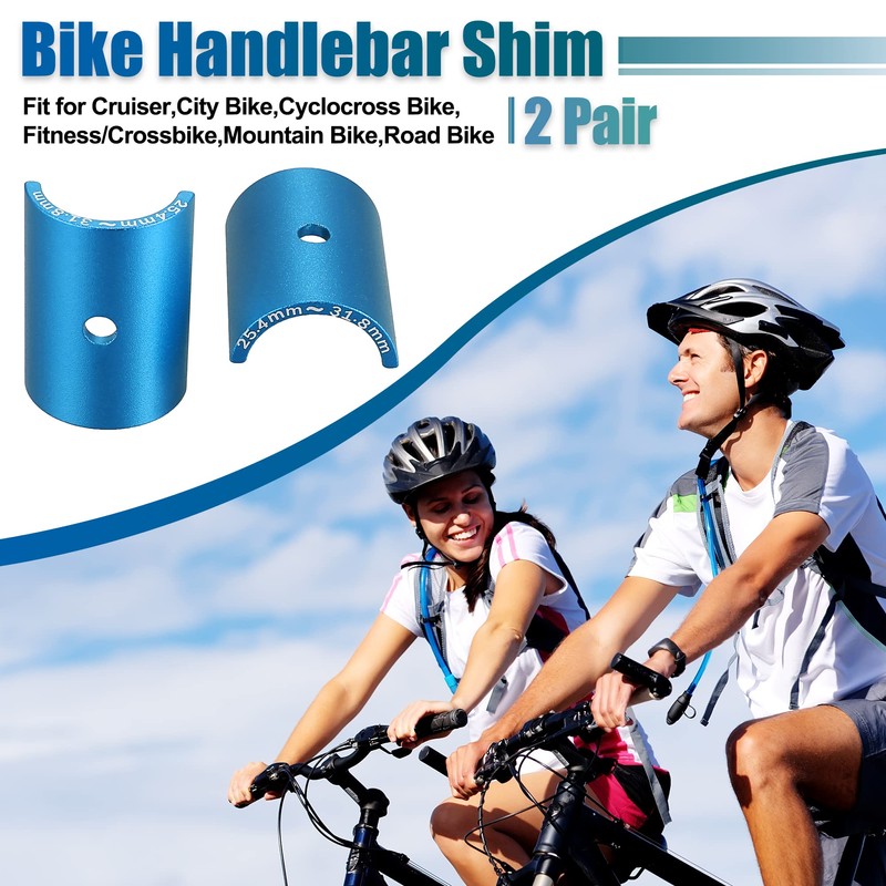 X AUTOHAUX 2 Pair Bike Handlebar Shim 25.4 to 31.8mm