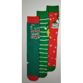 Bioworld ELF Crew Socks Men's Size 8-12 Christmas Holiday Buddy Will Ferrell Pack Of 3
