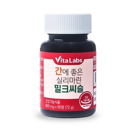 Vitalabs 비타랩스 간에 좋은 실리마린 밀크씨슬 800mg X 90정 1통 VITALABS Silymarin Milk Thistle 800mg X 90 Tablets 1 Bottle
