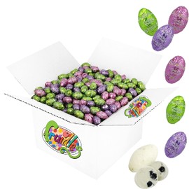 Easter Chocolate Eggs, Multicolored Foil Wrapped Milk Chocolate In Happy Easter Egg Gift-Box (Cookies & Cream Easter Eggs, 5 Pounds)