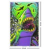Shark Attack - Flocked - Blacklight Poster - 23" x