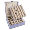 Frebeauty Earring Organizer Classic Jewelry Box 50 Slots Double Layer